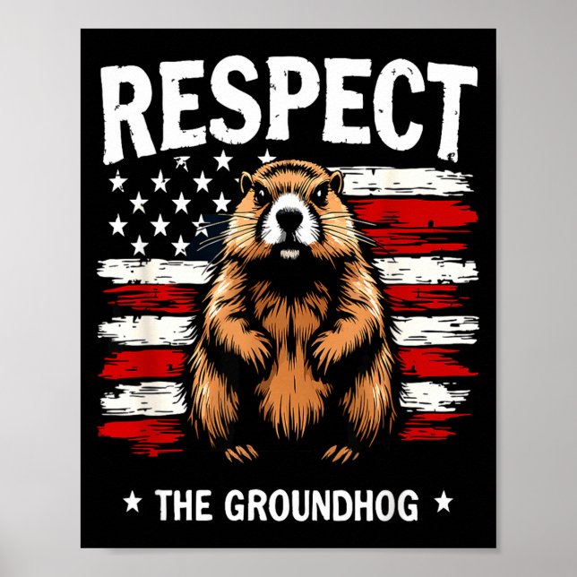 Affiche Drôle de jour de la marmotte, Respectez la Marmott (Devant)