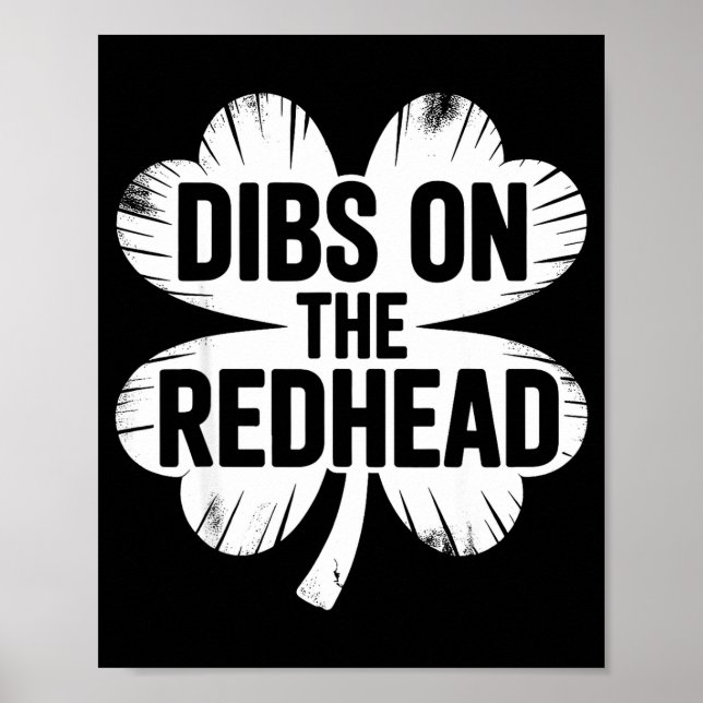 Affiche Drôle de jour de la Saint-Patrick irlandais trèfle (Devant)