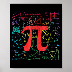 Affiche Drôle de jour de Pi équation mathématique professe