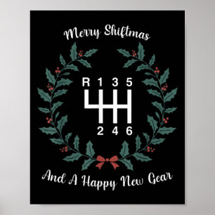 Affiche Drôle de Joyeux Shiftmas et un joyeux nouveau devi