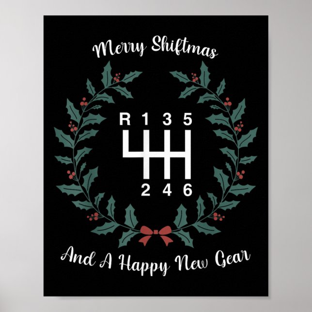 Affiche Drôle de Joyeux Shiftmas et un joyeux nouveau devi (Devant)