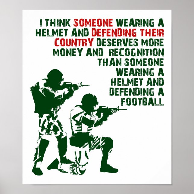 Affiche drôle de l'armée contre le sport (Devant)