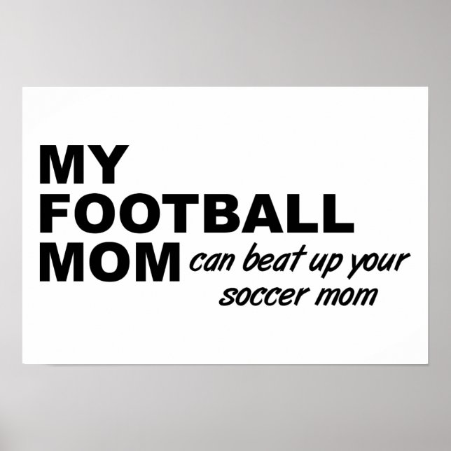Affiche drôle de maman de football (Devant)