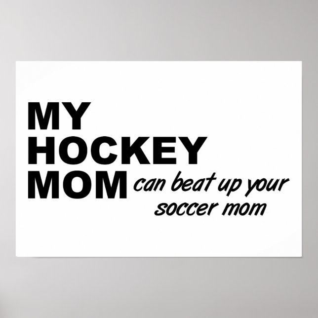 Affiche drôle de Maman de hockey (Devant)