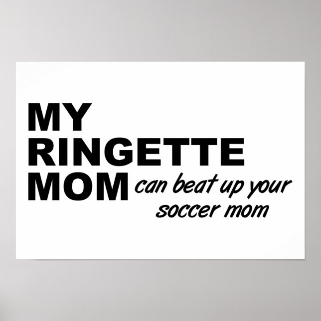 Affiche drôle de maman de ringette (Devant)