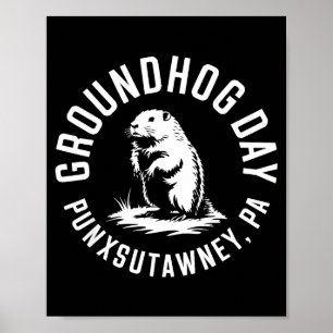 Affiche Drôle de marmotte Punxsutawney Jour de la marmotte