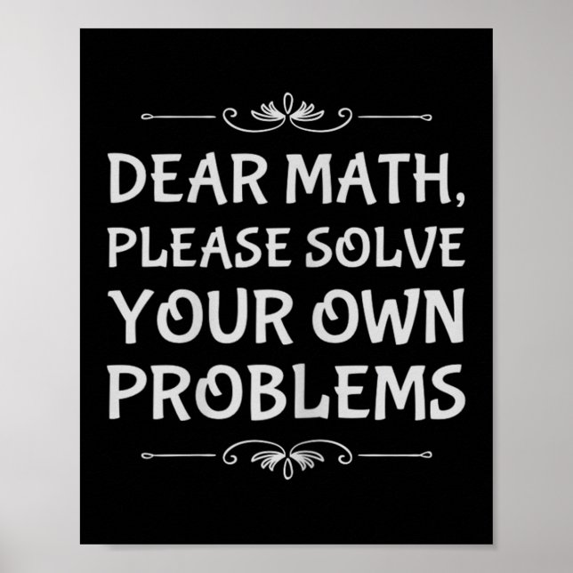 Affiche Drôle de Math Tween Cher Math S'il Vous Plaît Réso (Devant)