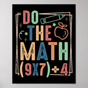 Affiche Drôle de maths 67 mème six sept garçon fille ensei