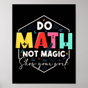 Affiche Drôle de maths Retour à l'école Faites des maths p