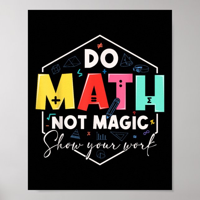 Affiche Drôle de maths Retour à l'école Faites des maths p (Devant)