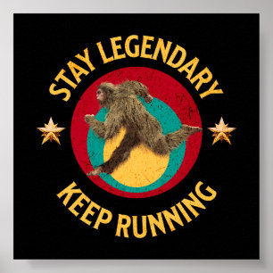 Affiche Drôle de motivation de course de Bigfoot