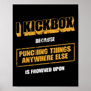Affiche Drôle de Muay Thai Kickboxing et arts martiaux mix