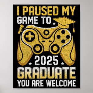 Affiche Drôle de nerd J'ai mis mon jeu en pause pour obten