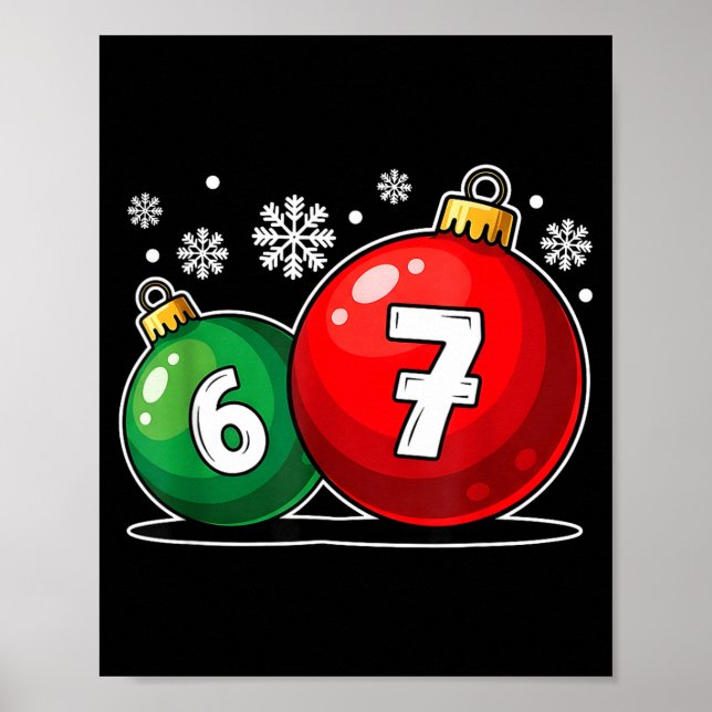 Affiche Drôle de Noël 67 Six Sept Mème Gen Alpha Argot  (Devant)