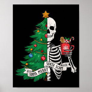 Affiche Drôle de Noël Assez Joyeux Assez Y Squelette Xmas