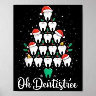 Affiche Drôle de Noël Dentiste Xmas Dentaire Oh Dentistree