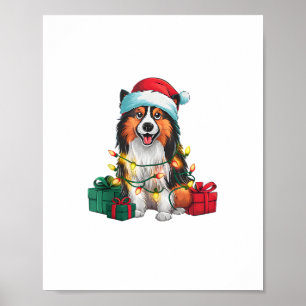 Affiche Drôle de Noël Éclairage Chapeau de Père Noël Tamas