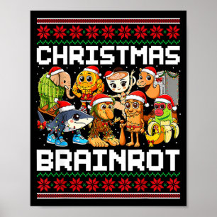 Affiche Drôle de Noël Italien Brain Rot Italien Brainrot