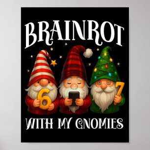 Affiche Drôle de Noël italien Brainrot 67 Gnomes X-mas B