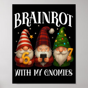 Affiche Drôle de Noël italien Brainrot 67 Gnomes X-mas B
