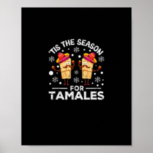 Affiche Drôle de nourriture mexicaine de Noël C'est la sai