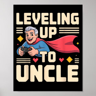 Affiche Drôle de nouveau tonton art pour oncles d'homme de
