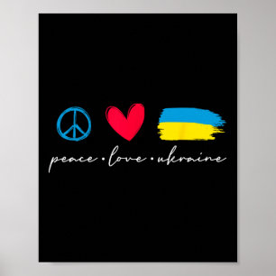 Affiche Drôle de paix amour Ukraine drapeau ukrainien amat