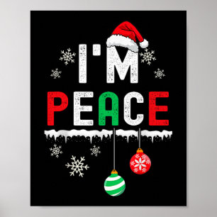 Affiche Drôle de Paix Je viens en Paix Noël Couple Corresp