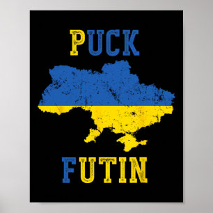 Affiche Drôle de palet Futin Je suis avec l'Ukraine Paix U