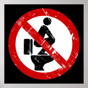 Affiche Drôle de pancarte thaïe ⚠ Pas de pieds sur le sièg