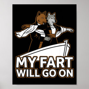 Affiche Drôle de parodie de Titanic Alpha Wolf My Fart Wil