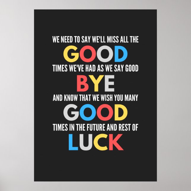 Affiche Drôle de partir Adieu (Devant)