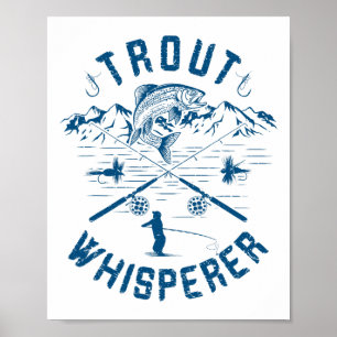 Affiche Drôle de pêche à la mouche d'anniversaire de Noël 