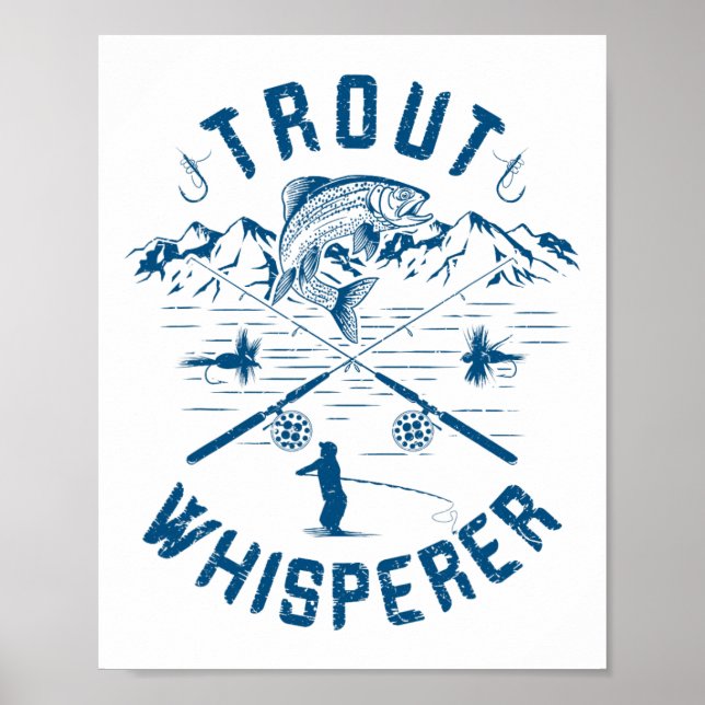 Affiche Drôle de pêche à la mouche d'anniversaire de Noël  (Devant)