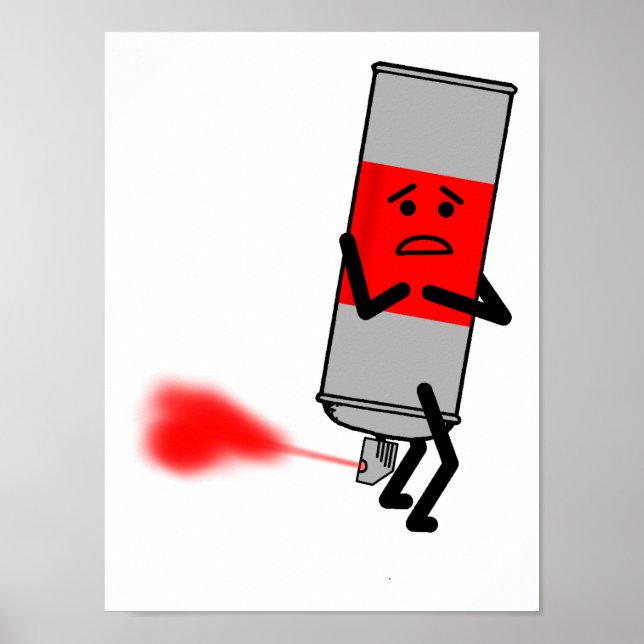 Affiche drôle de peinture de pet en spray (Devant)