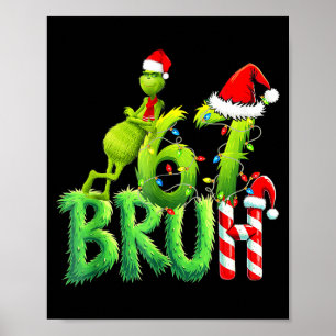 Affiche Drôle de Père Noël Bruh Noël Meme 6 Cadeau Hommes,
