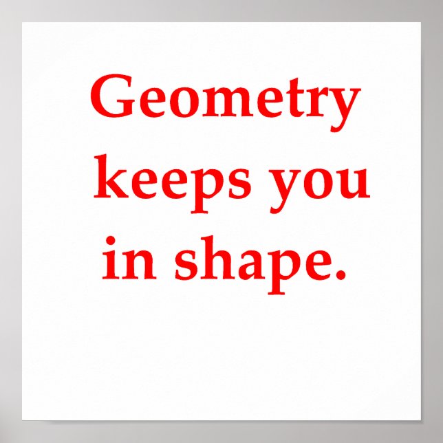 Affiche drôle de plaisanterie mathématique (Devant)