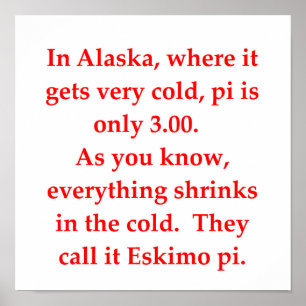 Affiche drôle de plaisanterie mathématique