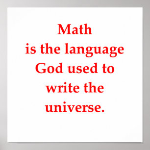 Affiche drôle de plaisanterie mathématique