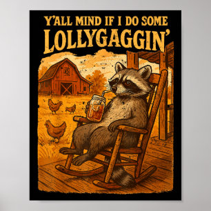 Affiche Drôle de Raton laveur Cowboy, Vous m'en voulez si