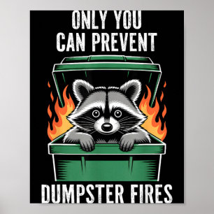 Affiche Drôle de raton laveur vous seul pouvez empêcher le