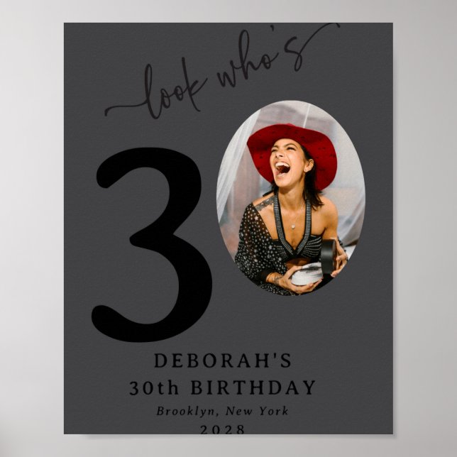 Affiche Drôle de regard qui a 30 ans 30e anniversaire styl (Devant)