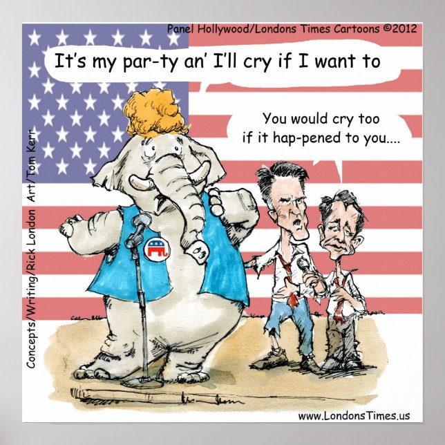 Affiche drôle de Romney & Ryan It's My Party (Devant)