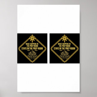 Affiche drôle de salle de préparation à Vegas