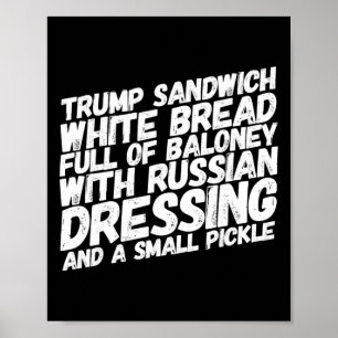 Affiche Drôle de sandwich anti-trump Impeach Trump politiq