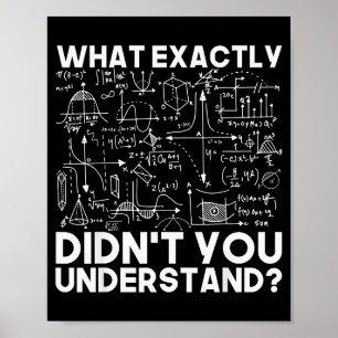 Affiche Drôle de science physicien maths physique