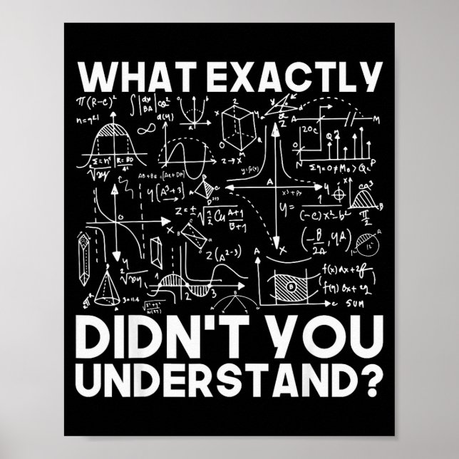 Affiche Drôle de science physicien maths physique  (Devant)