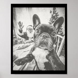 Affiche Drôle de selfie de bouledogue français Ai avec le