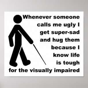 Affiche drôle de signe de câlin moche