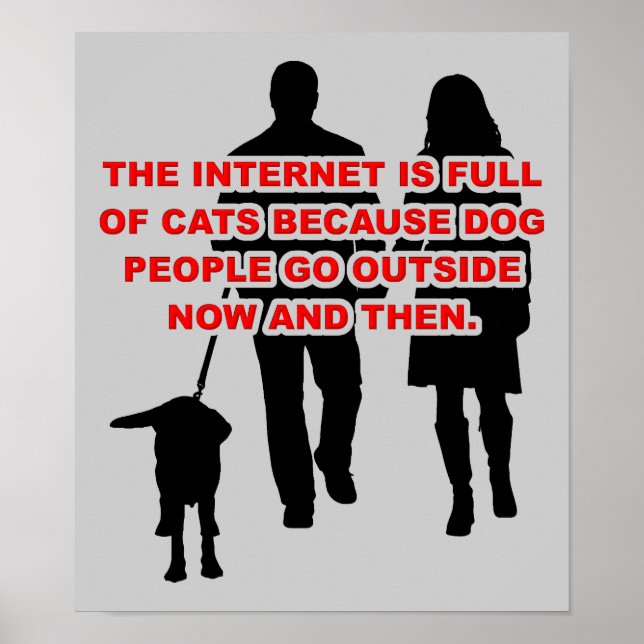 Affiche drôle de signe de personnes chats contre p (Devant)